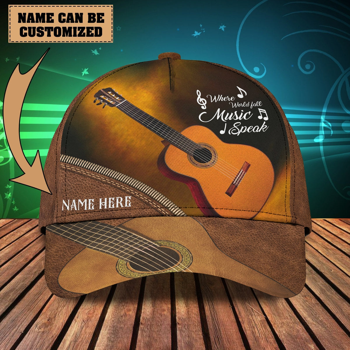 Guitar All Over Print – Classic Cap