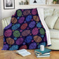 Colorful Easter Egg Pattern 50 x 60 Inch Flannel Blanket For Living Room And Bedroom Styling