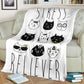 Cats Stress Reliever Flannel Blanket For Soft Bed Couch And Home Comfort