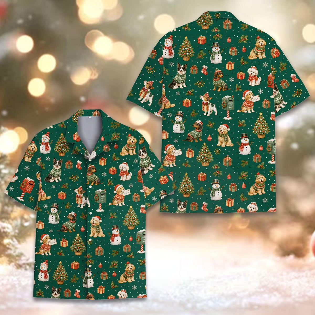 Christmas Dog Snowman Holiday Party 1 – Hawaiian Shirt
