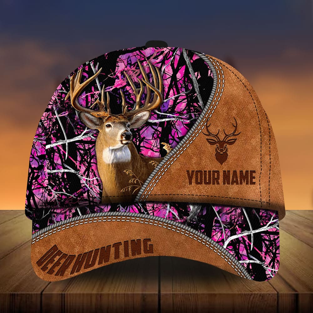 Leather Deer Hunting Personalized – Classic Cap