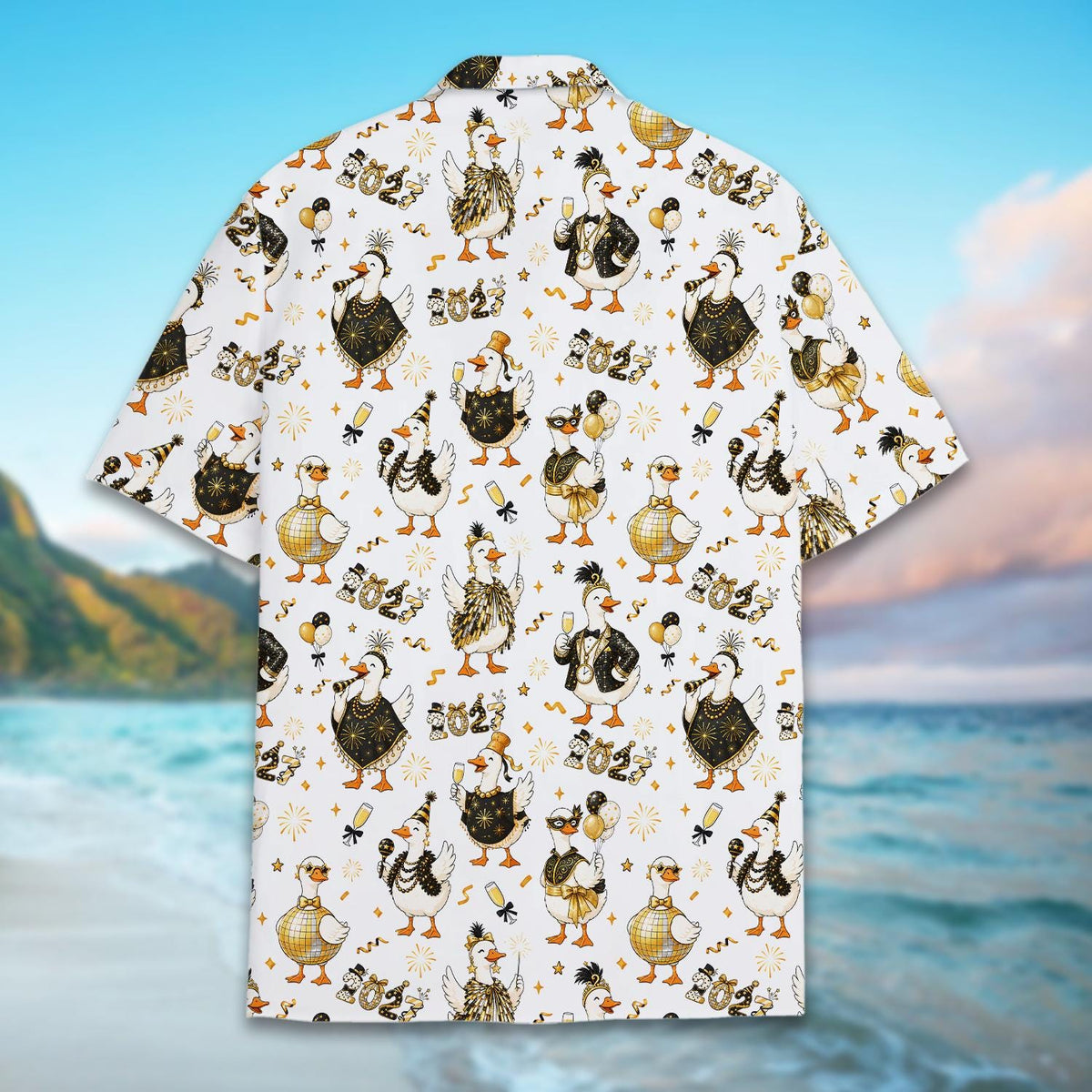 New Year 2027 Funny Duck Countdown Party 1 – Hawaiian Shirt