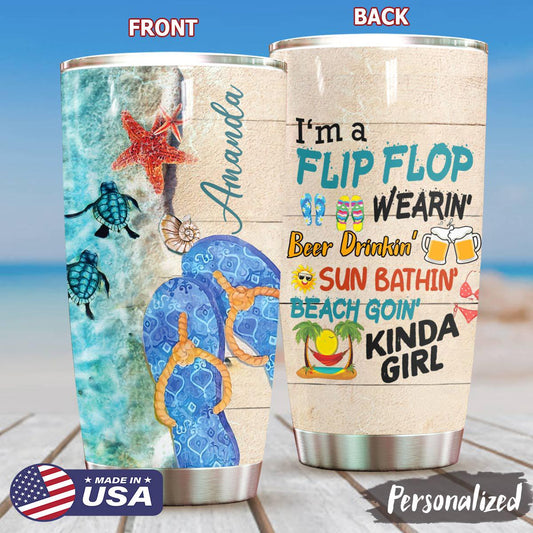 Turtle Girl 20 Oz Tumbler For Hot Cold Drinks