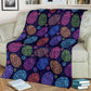 Colorful Easter Egg Pattern Flannel Blanket For Cozy Bedroom And Sofa Decor