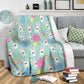 Easter Bunny Egg Pattern Flannel Blanket For Living Room And Bedroom Styling