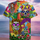 Funny Hippie Skull Peace Life Colorful - Hawaiian Shirt

