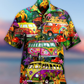 Colorful Hippie Bus Peace Life Vintage Style - Hawaiian Shirt
