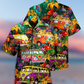 Colorful Hippie Bus Peace Life Vintage Style - Hawaiian Shirt
