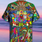Hippie Music Electric Guitar Colorful Vintage Style - Hawaiian Shirt
