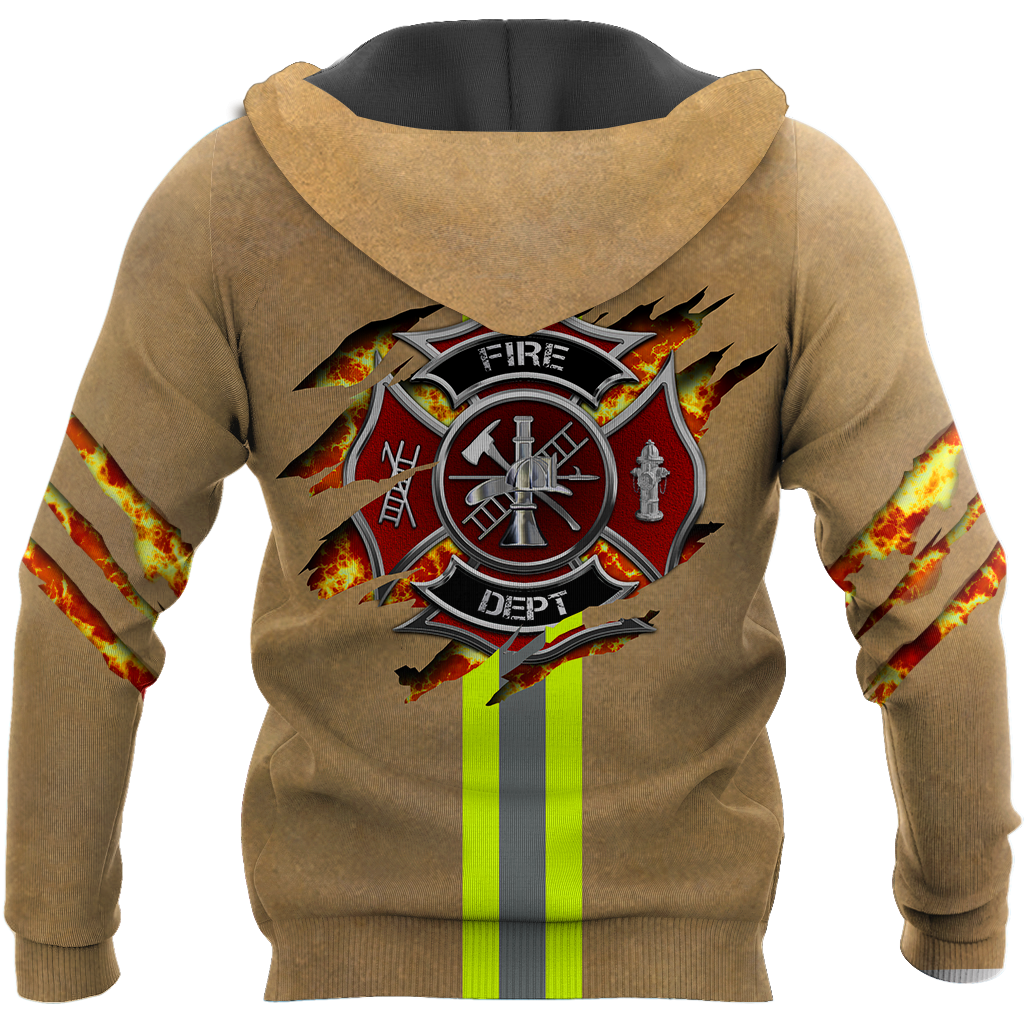 Firefighter Custom Name Art – 3D Hoodie