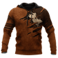Bull Rider Custom Name Art – 3D Hoodie
