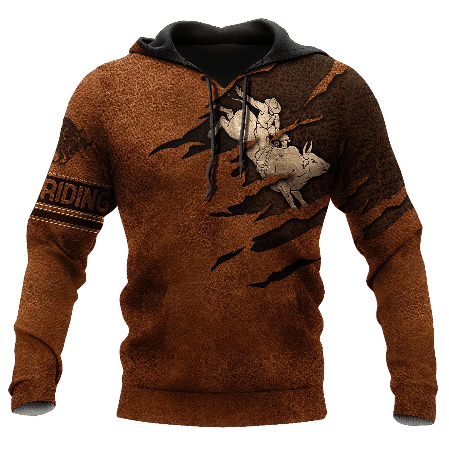 Bull Rider Custom Name Art – 3D Hoodie