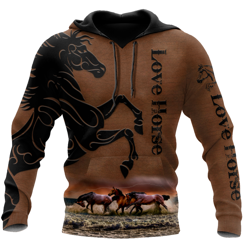Horse Love 3D Printed Art – 3D Hoodie