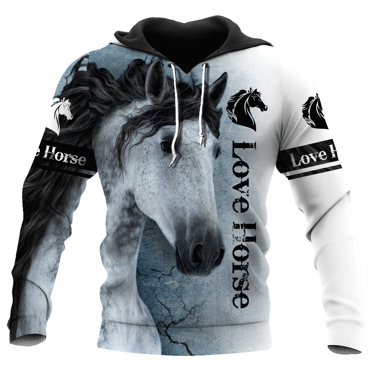 Horse Love 3D Printed Art – 3D Hoodie