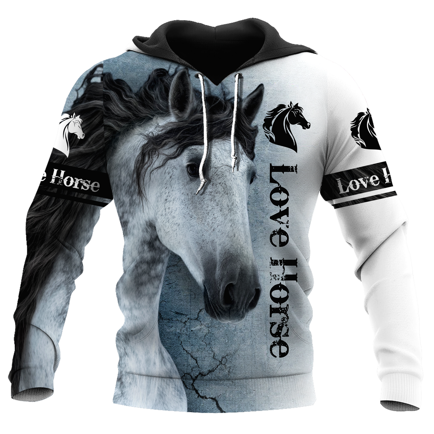 Horse Love 3D Printed Art – 3D Hoodie