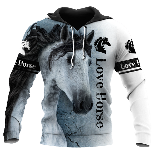 Horse Love 3D Printed Art – 3D Hoodie