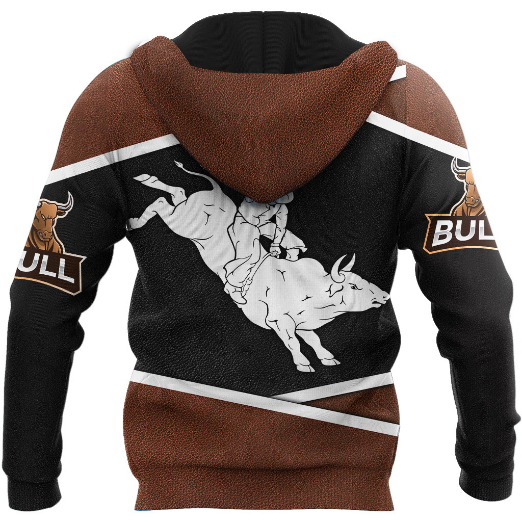 Bull Riding Custom Name Art – 3D Hoodie