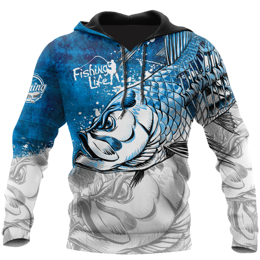Collection Fishing Life Hungry Sketch – 3D Hoodie