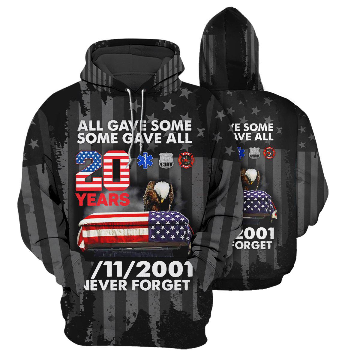 American Never Forget Patriotic Art – 3D Hoodie