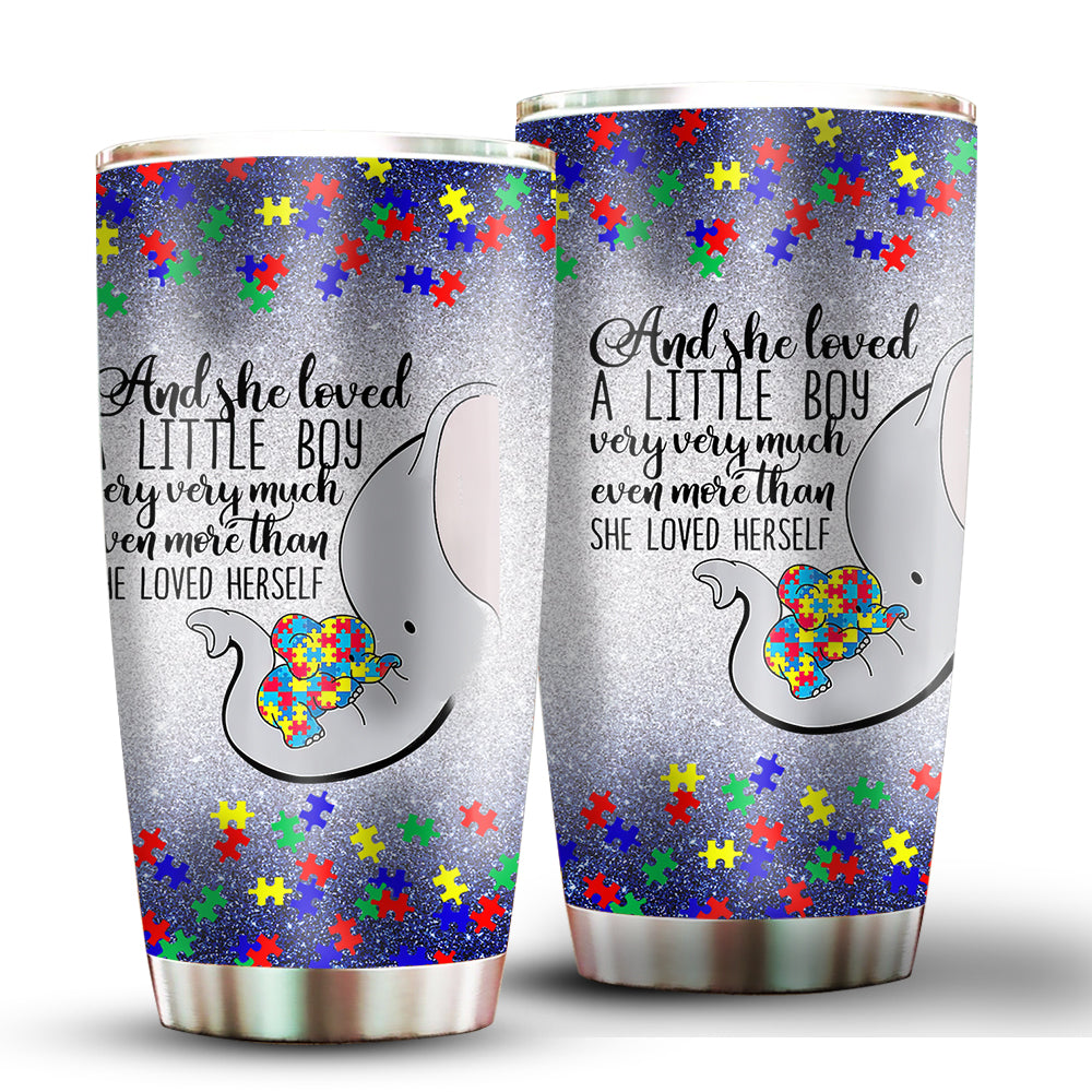 Autism Elephant Mom Love 20 Oz Tumbler For Travel Gifts