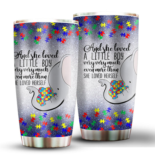 Autism Elephant Mom Love 20 Oz Tumbler For Travel Gifts