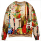 Abstract Colorful Guitar Art Style – Sweater - Ugly Christmas Sweater