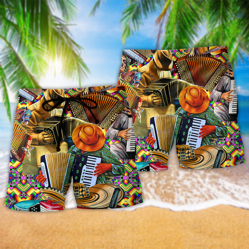 Accordion Music Where Words Fail Art – Beach Short