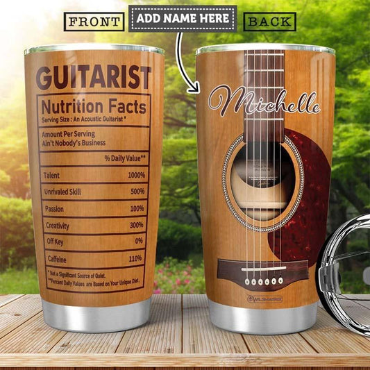 Guitar Acoustic Facts Personalized 20 Oz Tumbler