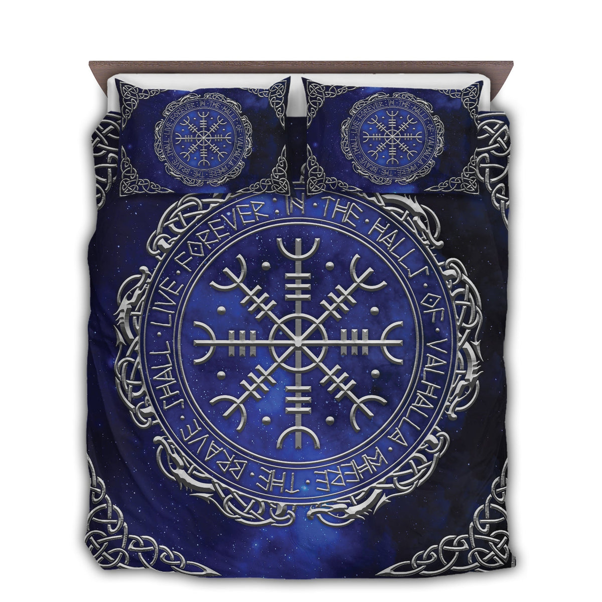 Viking Aegishjalmur Helm Of Awe Bedding Cover For Norse Bedroom Decor