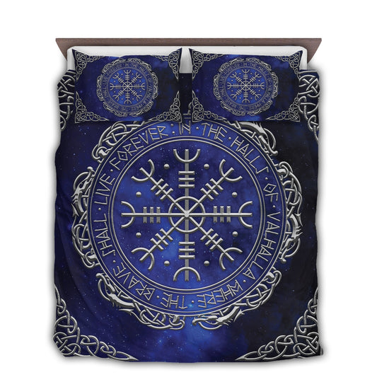 Viking Aegishjalmur Helm Of Awe Bedding Cover For Norse Bedroom Decor