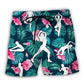 Beach Short / Adults / S Aerobics Tropical Floral - Beach Short - BEAS01TNH040522 - Owls Matrix LTD