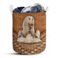 S: 17.72”x13.78” (45x35 cm) Afghan Hound Dog Rattan Teaxture Cool Style - Laundry Basket - Owls Matrix LTD