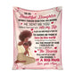 African American I Asked God For A Best Friend 50 x 60 Inch Flannel Blanket For Cozy Bedroom And Sofa Decor
