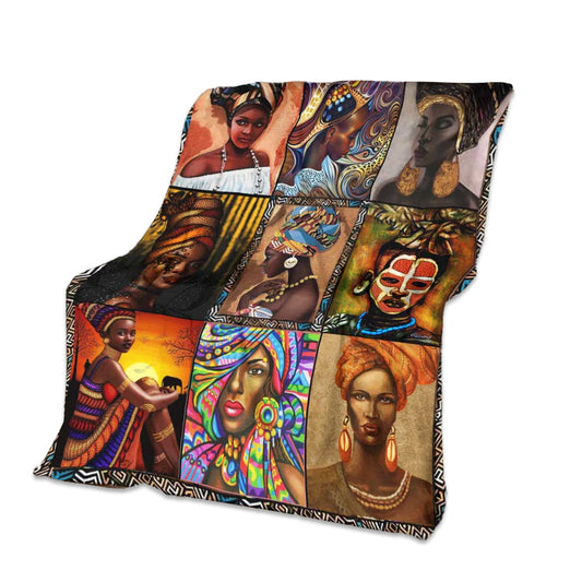 African Culture African American Beautiful 50 x 60 Inch Flannel Blanket For Cozy Bedroom And Sofa Decor