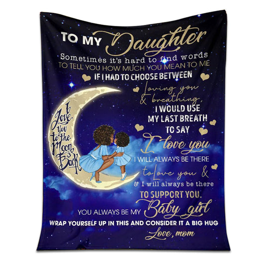 African To My Daughter African American 50 x 60 Inch Flannel Blanket For Cozy Bedroom And Sofa Decor