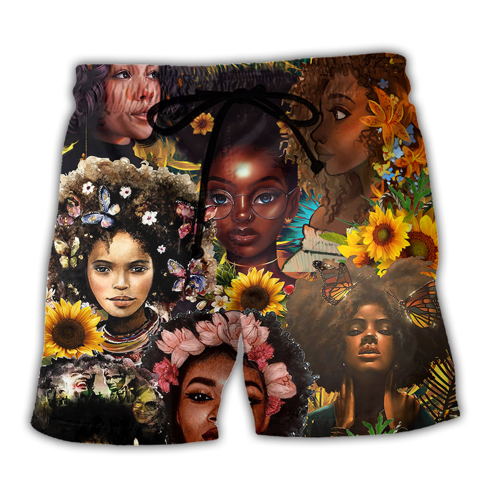 Strong Black Women Empower Style – Beach Short