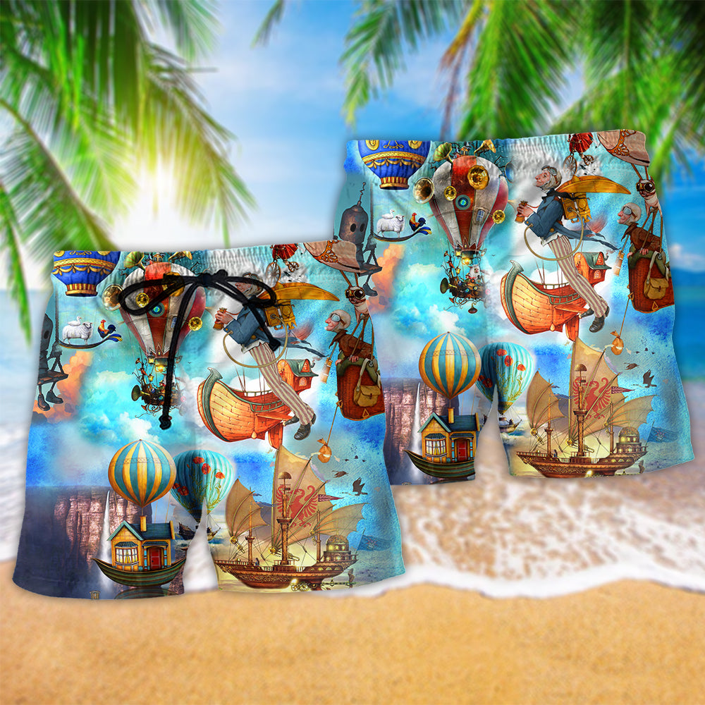 Steampunk Air Balloon – Beach Short