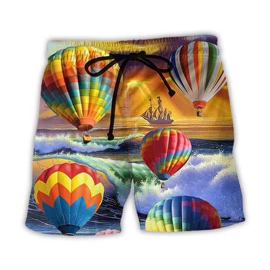 Beach Short / Adults / S Balloon Love Life Style - Beach Short - BEAS01NDN060522 - Owls Matrix LTD