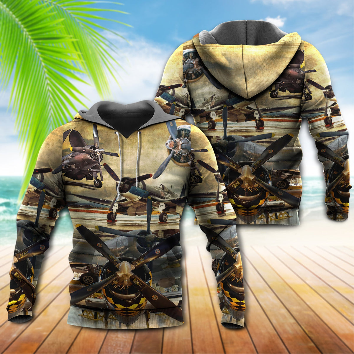 The Sky Is Calling Aviation Vintage - 3D Hoodie