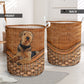 Airedale Terrier Dog Rattan Teaxture - Laundry basket - Owls Matrix LTD