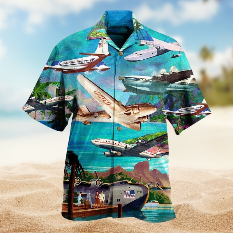 Airplane Fly To Hawaii Love Life Limited Edition – Hawaiian Shirt