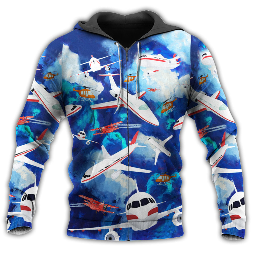 Eat Sleep Fly Aviation Life - 3D Hoodie