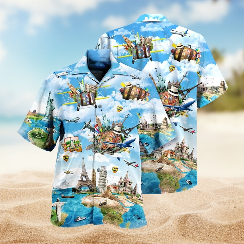 Airplane Travel World Limited Edition – Hawaiian Shirt