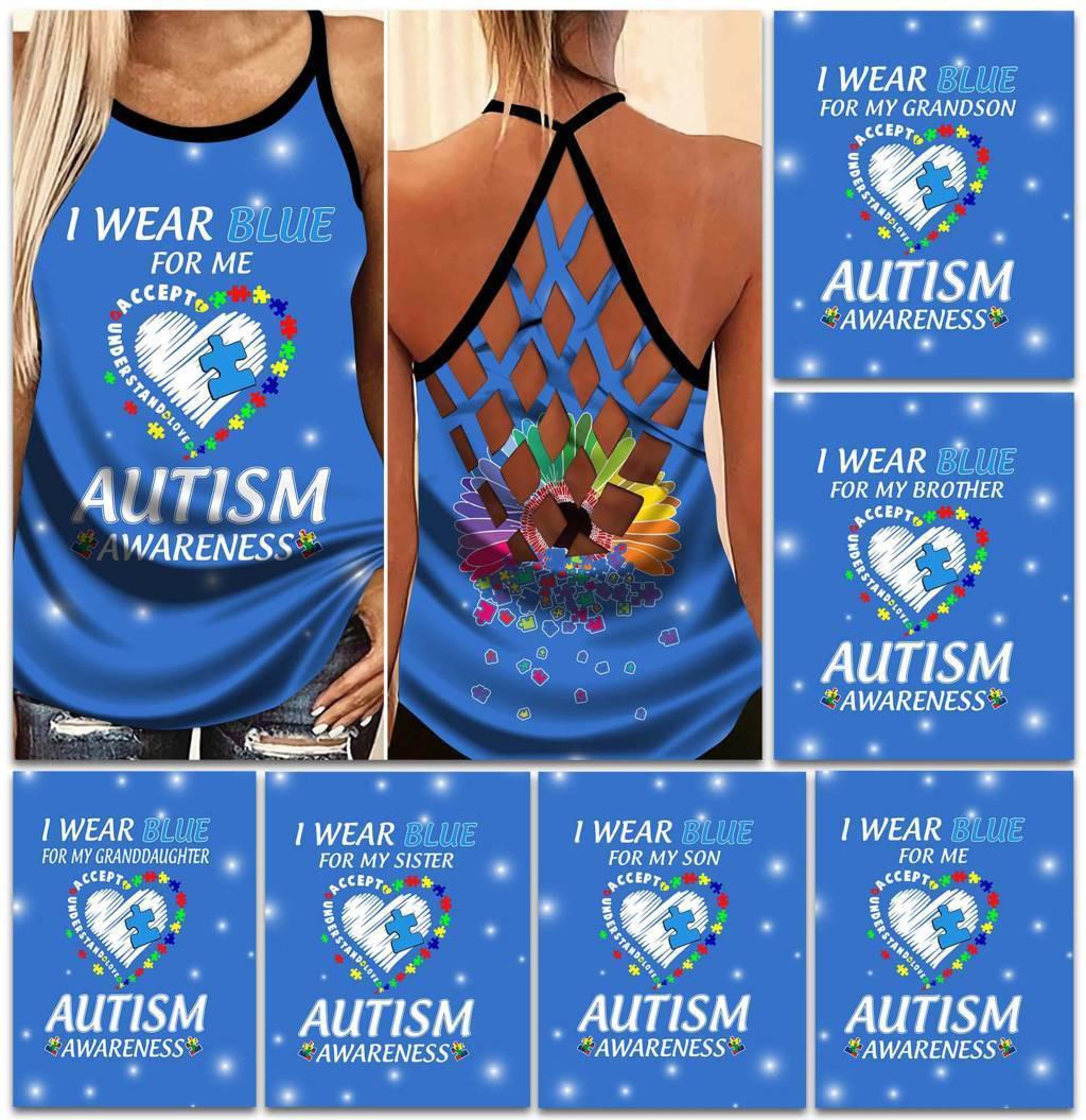 Autism Awareness Wear Blue Support – Hollow Tank Top