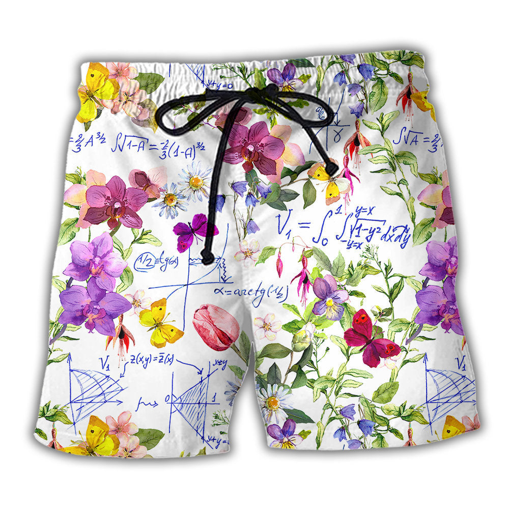 I Like Math Floral Creative – Beach Short
