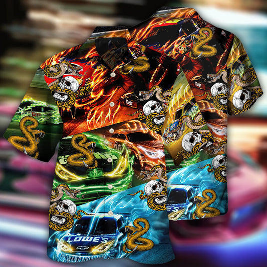 Car Racing Skull Snake Style – Hawaiian Shirt