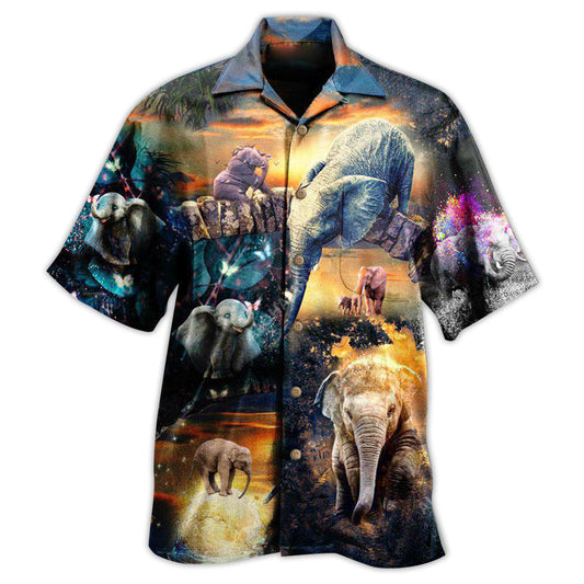 Elephant Love All Good Things Are Wild And Free Edition – Hawaiian Shirt