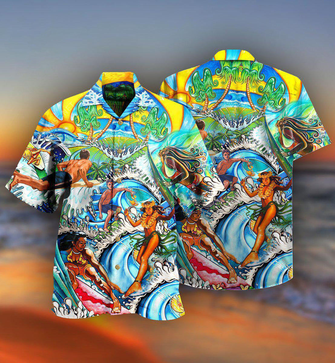 Surfing Lover All I Need Is Surfing In Hawaii Edition – Hawaiian Shirt