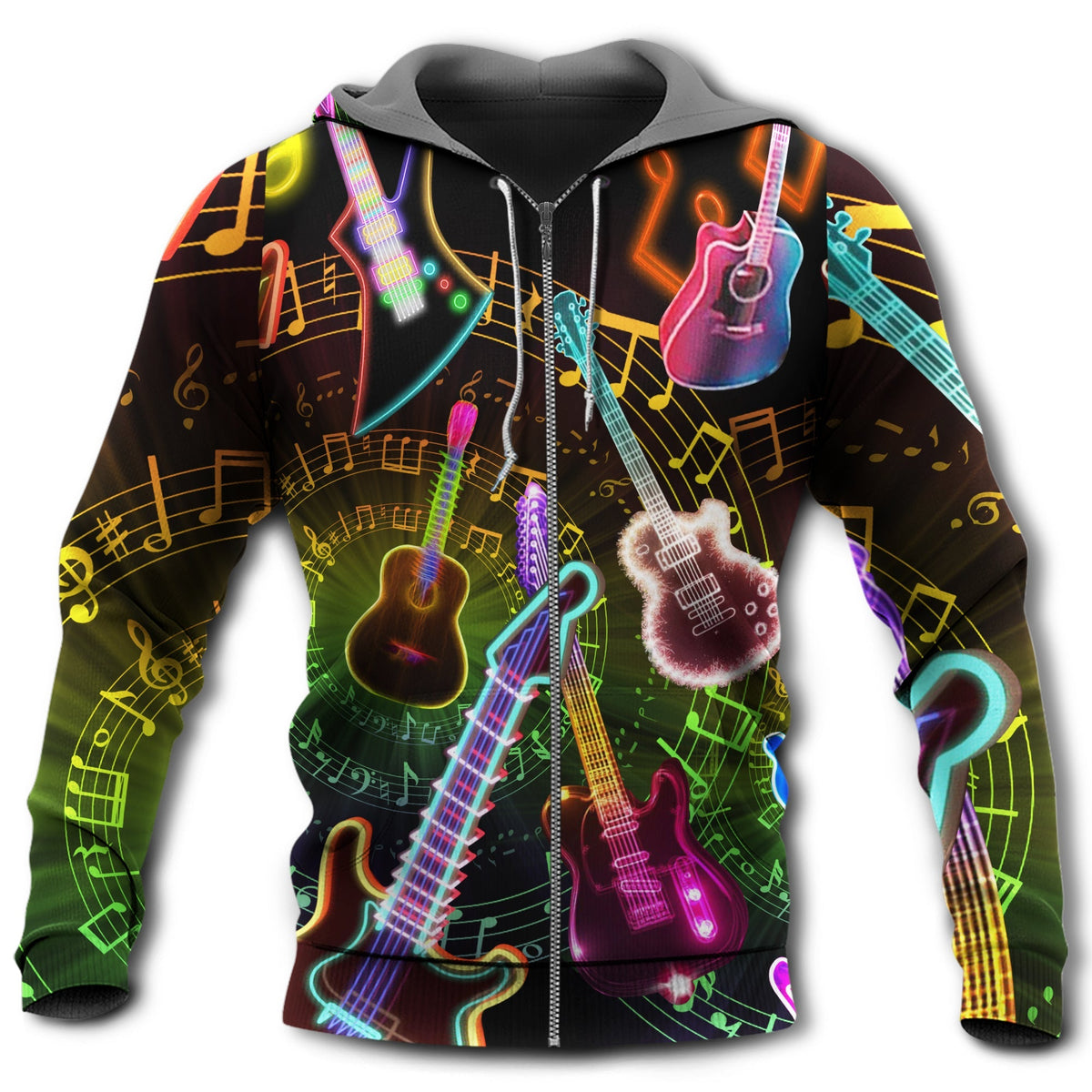 All You Need Is Guitar Quote - 3D Hoodie