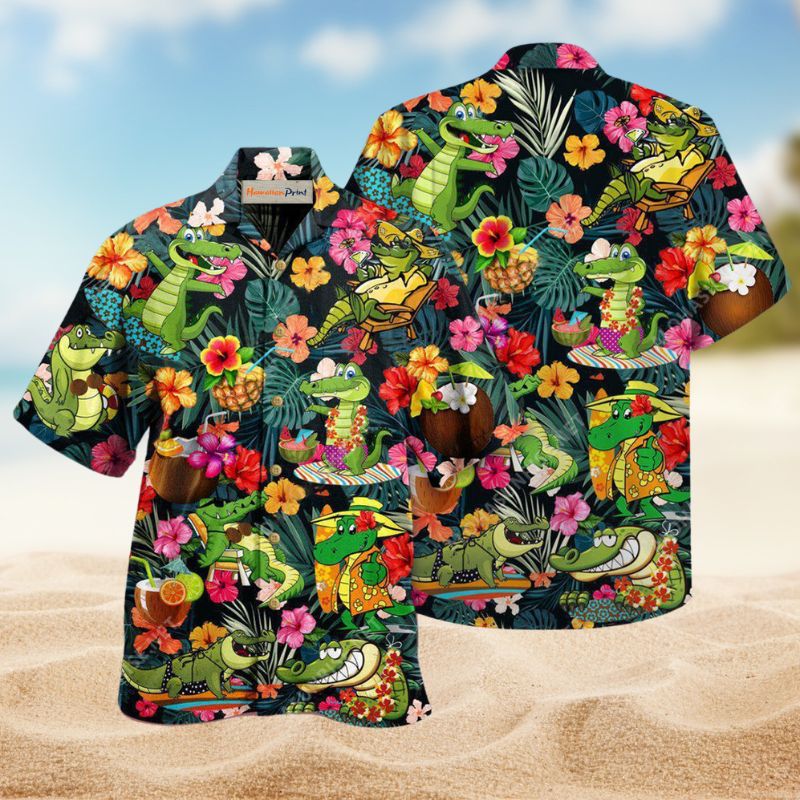 Alligator Funny Bite Later Edition – Hawaiian Shirt